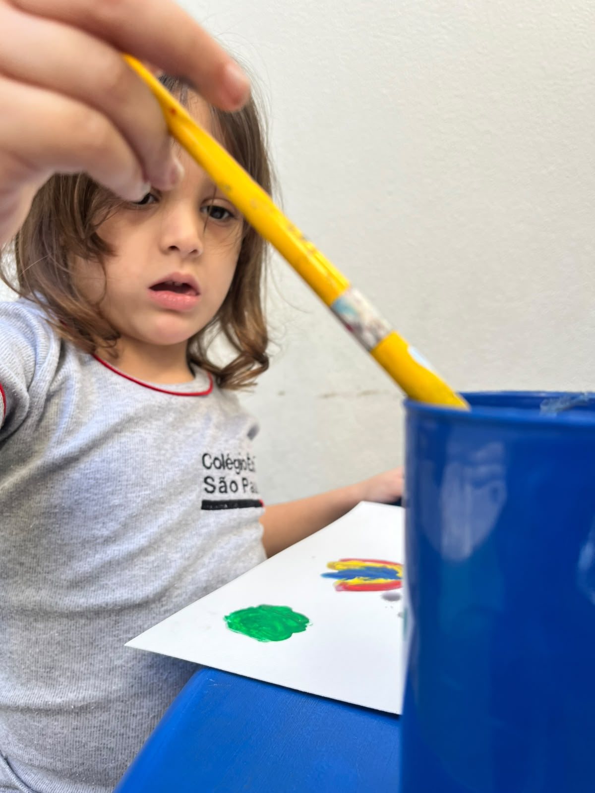 Alunos em atividade artística